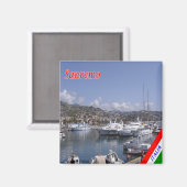 LGR081 SANREMO – ポート – リグーリア – イタリア – 冷蔵庫 マグネット (正面/裏面)