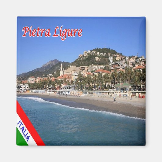 LGR083 PIETRA LIGURE, Liguria，イタリア，冷蔵庫 マグネット (正面)