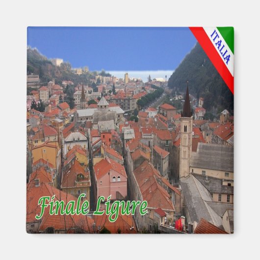 LGR089 FINALE LIGURE, Liguria，イタリア，冷蔵庫 マグネット (正面)