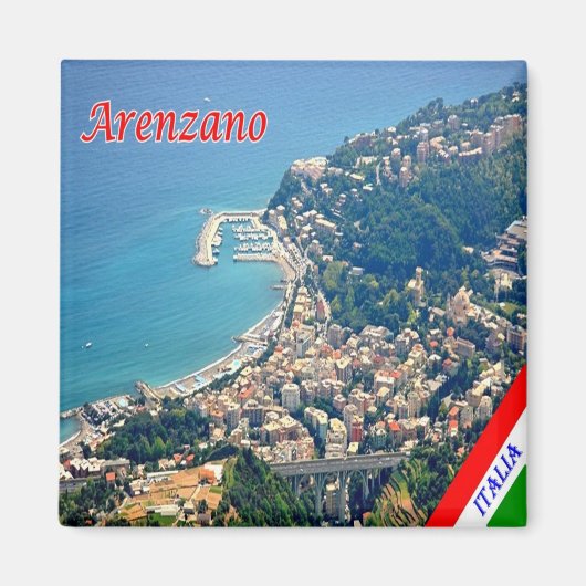 LGR097 ARENZANO, Liguria,イタリア,冷蔵庫 マグネット (正面)