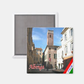LGR099 ALBENGA, Liguria,イタリア,冷蔵庫 マグネット (正面/裏面)