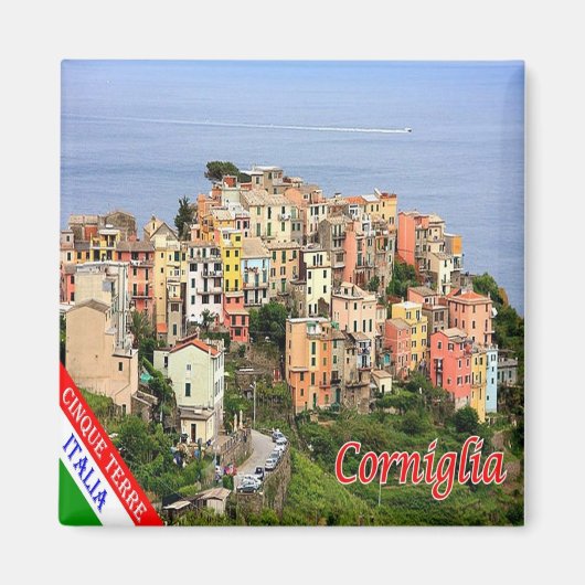 LGR136 CORNIGLIA Cinque Terre，イタリア，冷蔵庫 マグネット (正面)
