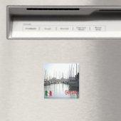 LGR148 GENOA Port, Liguria,イタリア,冷蔵庫 マグネット (インサイチュ (食洗機))