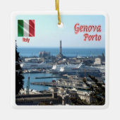 LGR150 GENOA PORT, Liguria,イタリア, セラミックオーナメント (正面)