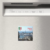 LGR150 GENOA PORT, Liguria，イタリア，冷蔵庫 マグネット (インサイチュ (食洗機))