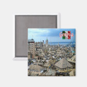 LGR156 GENOA Cityscape，イタリア，冷蔵庫 マグネット (正面/裏面)