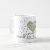 LGS平和、愛、キュールマグ コーヒーマグカップ (正面左)