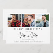 LGTB Gay Whimsical MR & MR Christmas Wedding Photo シーズンカード (正面/裏面)