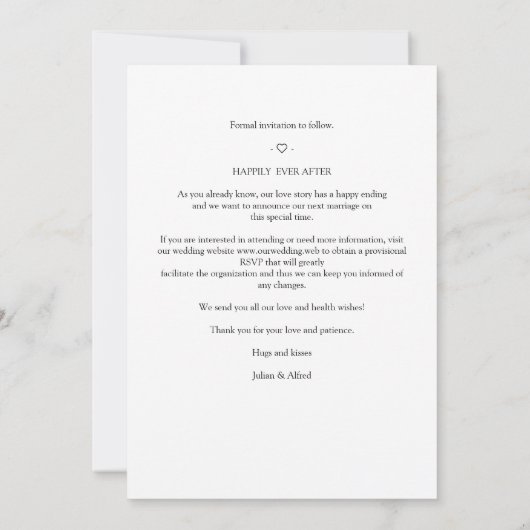 LGTB Gay Whimsical MR&MR Valentine's Wedding Photo (裏面)