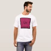Lh -左利きのおもしろいな要素化学記号T Tシャツ (正面フル)