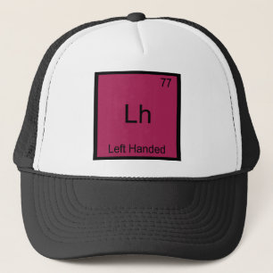 Lh - 左利きのためのユーモアあふれる元素記号Tシャツ キャップ