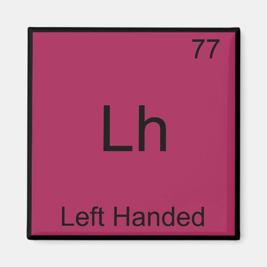 Lh – 手離れ渡しおもしろい要素化学シンボルT マグネット (正面)