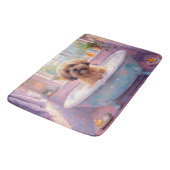 Lhasa Apso Bath Time Elegant Bathroom Decor バスマット (アングル)