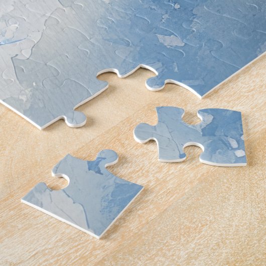 Lhasa Apso Dog in Sledge Let it Snow Christmas ジグソーパズル (側面)