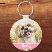 Lhasa Apso Dog Tag – Custom Info キーホルダー (正面)