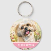 Lhasa Apso Dog Tag – Custom Info キーホルダー (裏面)
