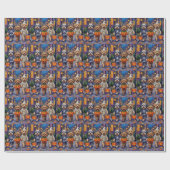 Lhasa Apso Trick-or-Treating In Halloween Costumes ラッピングペーパー (フラット)