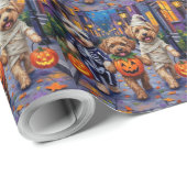 Lhasa Apso Trick-or-Treating In Halloween Costumes ラッピングペーパー (ロールコーナー)