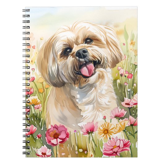 Lhasa Apso Watercolor Journal ノートブック (正面)