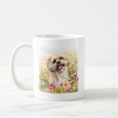 Lhasa Apso Watercolor Mug コーヒーマグカップ (左)