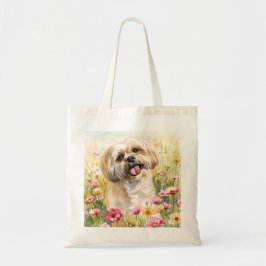 Lhasa Apso Watercolor Tote Bag トートバッグ