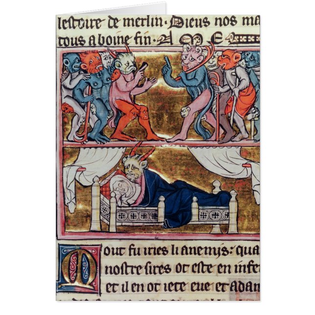 「l'Histoire de Merlin'からの鬼の議会、 (正面)