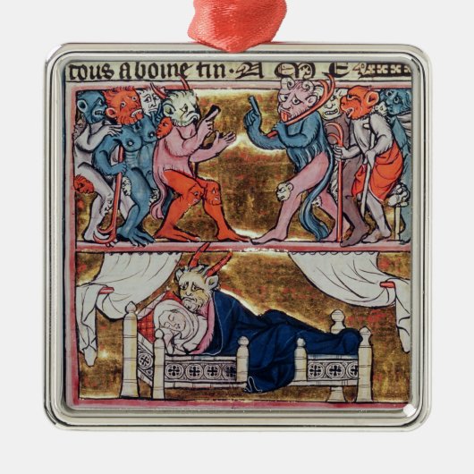 「l'Histoire de Merlin'からの鬼の議会、 メタルオーナメント (正面)