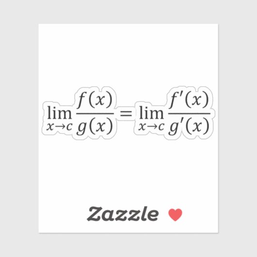 L'Hopital'S Rule – 数学と微積分の基礎 シール (シート)