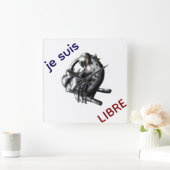 l'horloge  de la liberté スクエア壁時計 (ホーム)