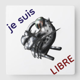 l'horloge  de la liberté スクエア壁時計
