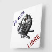 l'horloge  de la liberté スクエア壁時計 (傾斜)