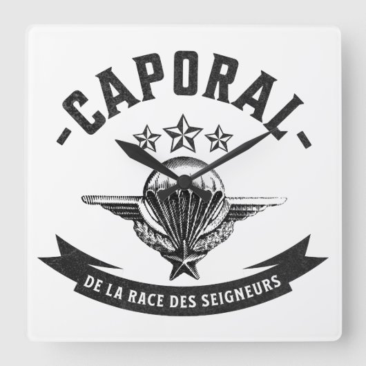 L'horloge du Caporal de la race des seigneurs スクエア壁時計 (正面)