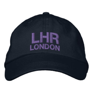 LHRロンドンヒースローエンロイダードハット 刺繍入りキャップ