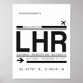 LHRロンドンヒースロー空港コールレター ポスター