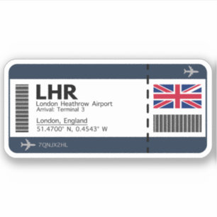 LHRロンドンボーディングパス – ロンドンチケット シール