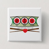 LHSの寿司の皿 缶バッジ (正面)