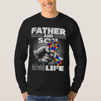 Liの自閉症最高の意識父と息子 Tシャツ