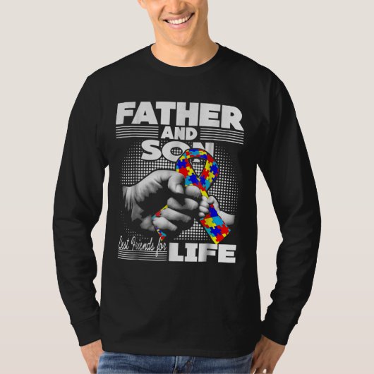 Liの自閉症最高の意識父と息子 Tシャツ (正面)