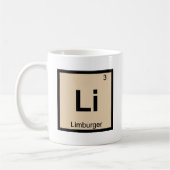 Li - リンブルガー チーズの化学 周期表 コーヒーマグカップ (左)