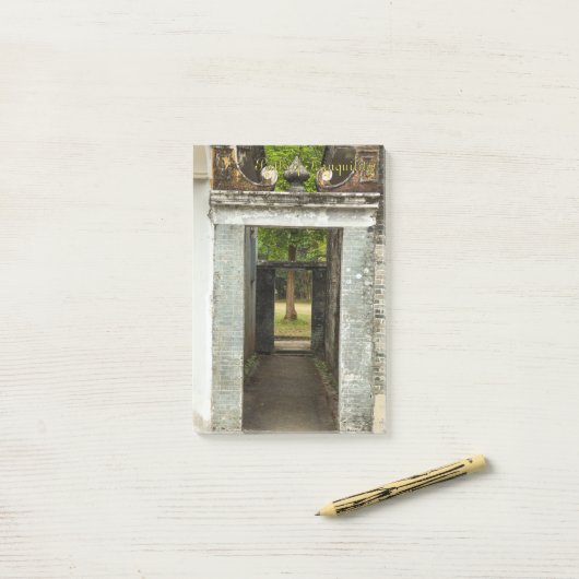 Li Garden Series: Paths of Tranquility Notepad ポストイット (デスク上)