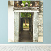 Li Garden Series: Serene Corridor キャンバスプリント (インサイチュ (ウッドフロア))