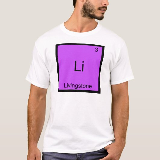 Li - Livingstone化学素おもしろい子シンボル Tシャツ (正面)