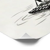 Li River China Ink Wash Landscape ポスター (コーナー)