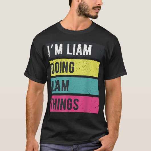 Liamな日常 面白パーソナライズド 名前入り tシャツ (正面)
