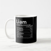 LIAM栄養おもしろい誕生日名パーソナライズされたGi コーヒーマグカップ (左)