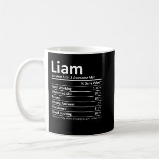 LIAM栄養おもしろい誕生日名パーソナライズされたGi コーヒーマグカップ