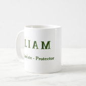 {Liam}名前の意味シールドマグカップ コーヒーマグカップ (正面左)