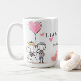 Liam and Emma Storybook Floral Wedding Unity Pilla コーヒーマグカップ