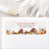 Liam and Emma Storybook Floral Wedding Unity Pilla ラベル (インサイチュ)