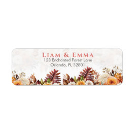 Liam and Emma Storybook Floral Wedding Unity Pilla ラベル